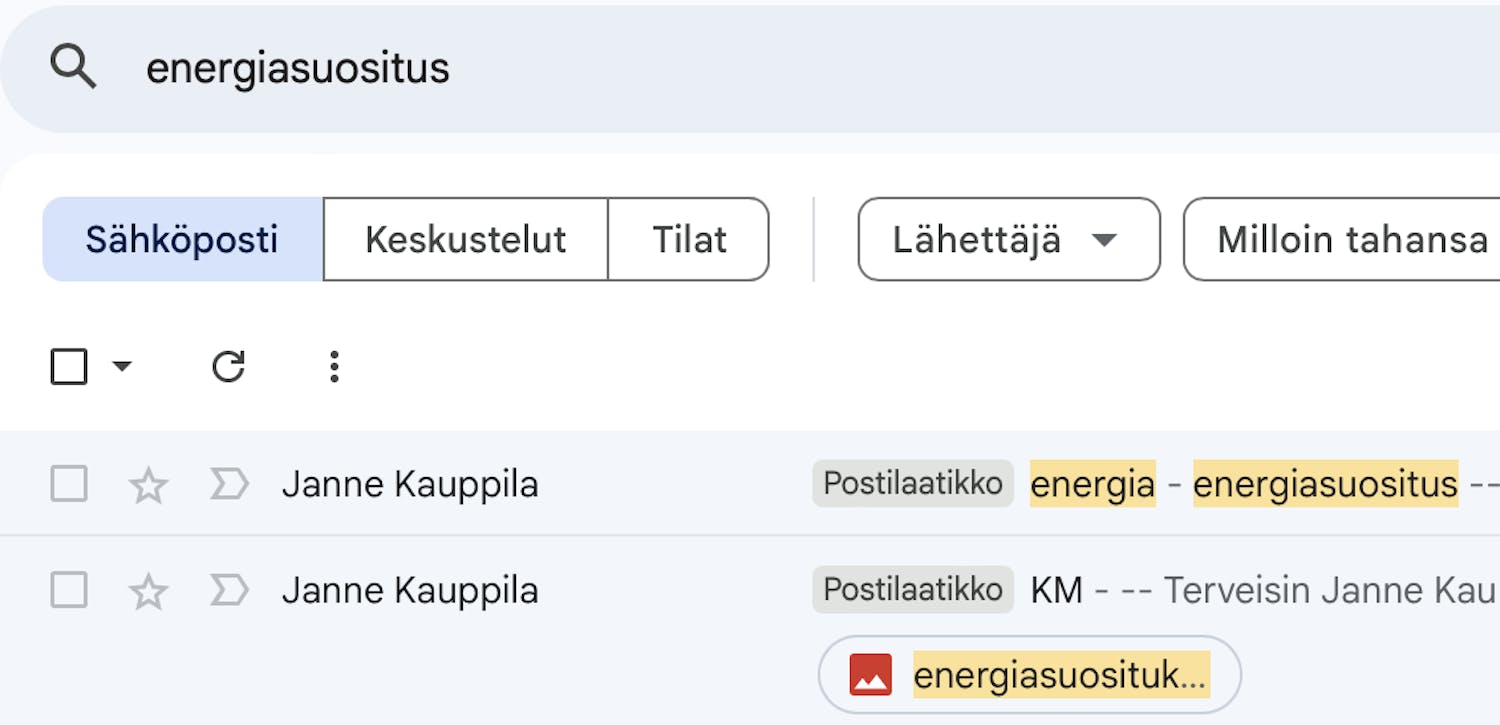 Hae Gmailista Hae Gmailista